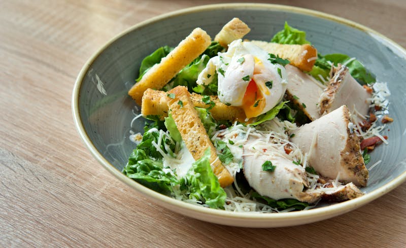Caesar Salad with fresh romaine