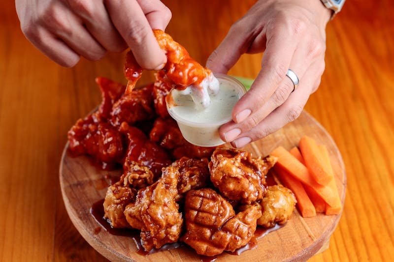Seasoned Waffle Fries with ranch dip